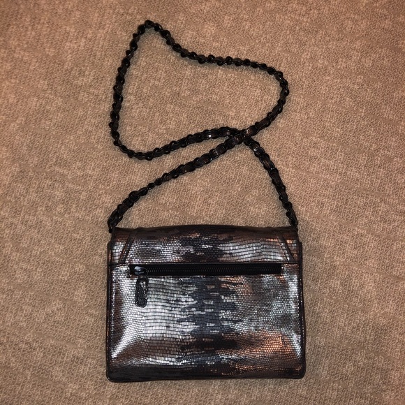 Kelly Wynne Cloud 9 Clutch Metallic Snakeskin - Picture 8 of 9